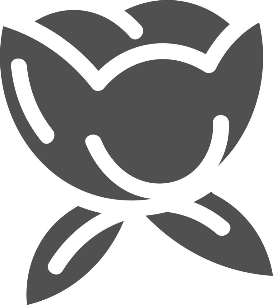 Simple grey flower, illustration, vector on white background.