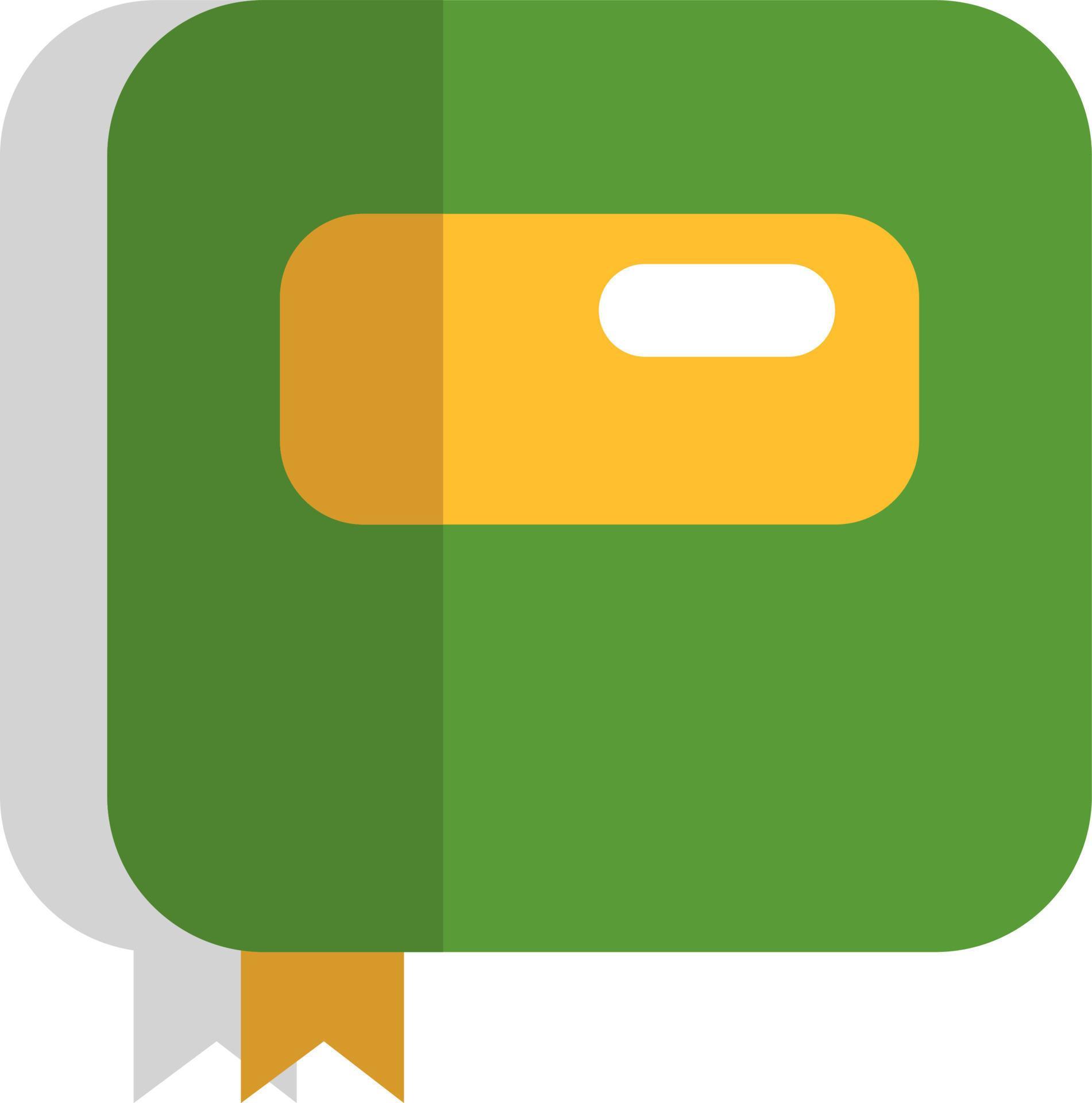 Green book, illustration, vector, on a white background. 13510191