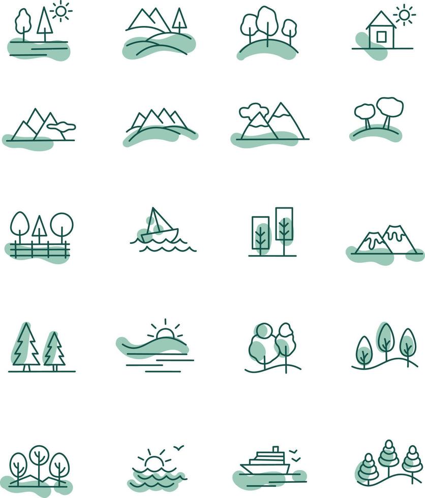 Nature climate, illustration, vector on a white background.