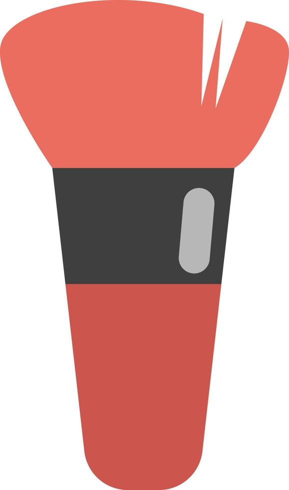 Red makeup brush, illustration, vector, on a white background. vector