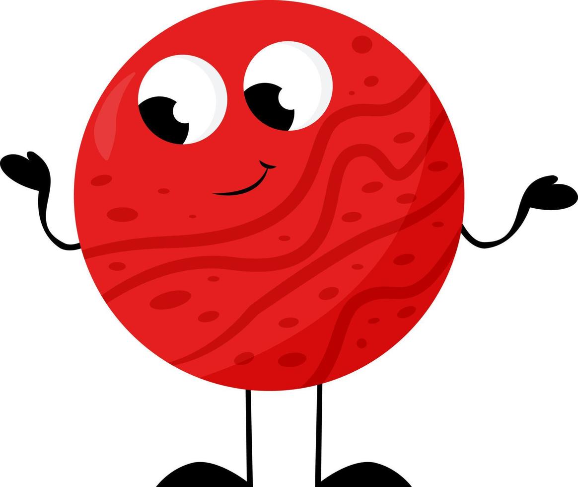 Red planet , illustration, vector on white background