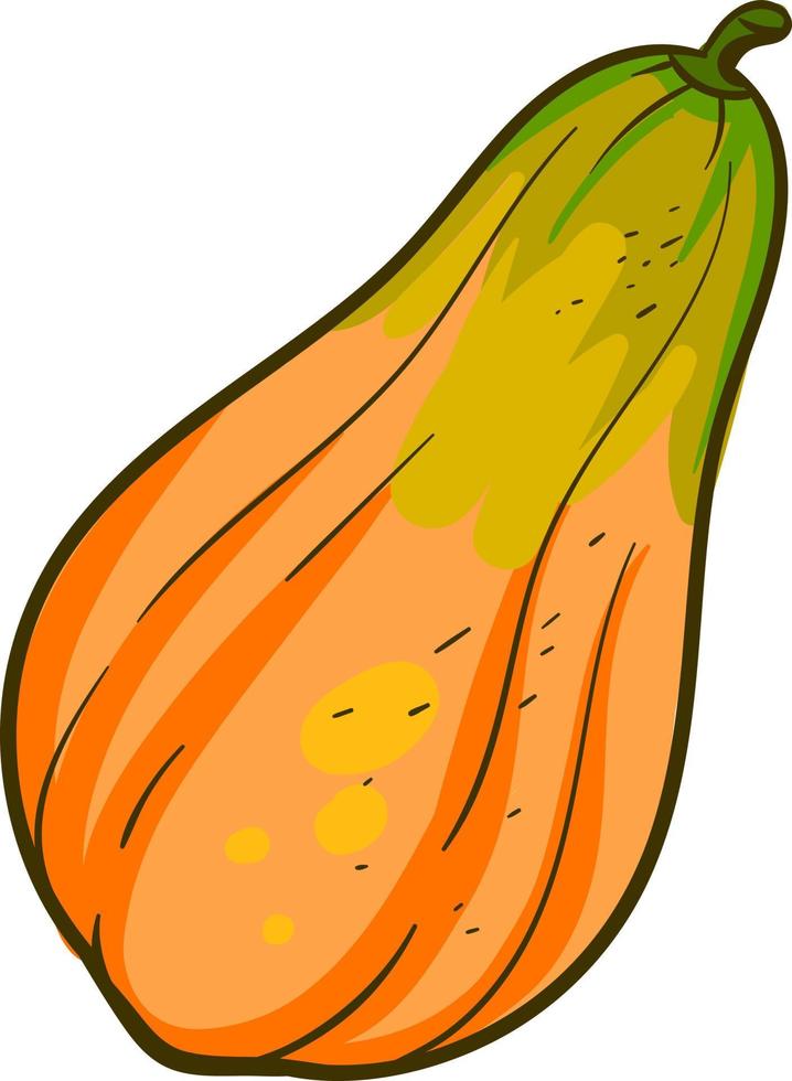 Interesting papaya, illustration, vector on white background