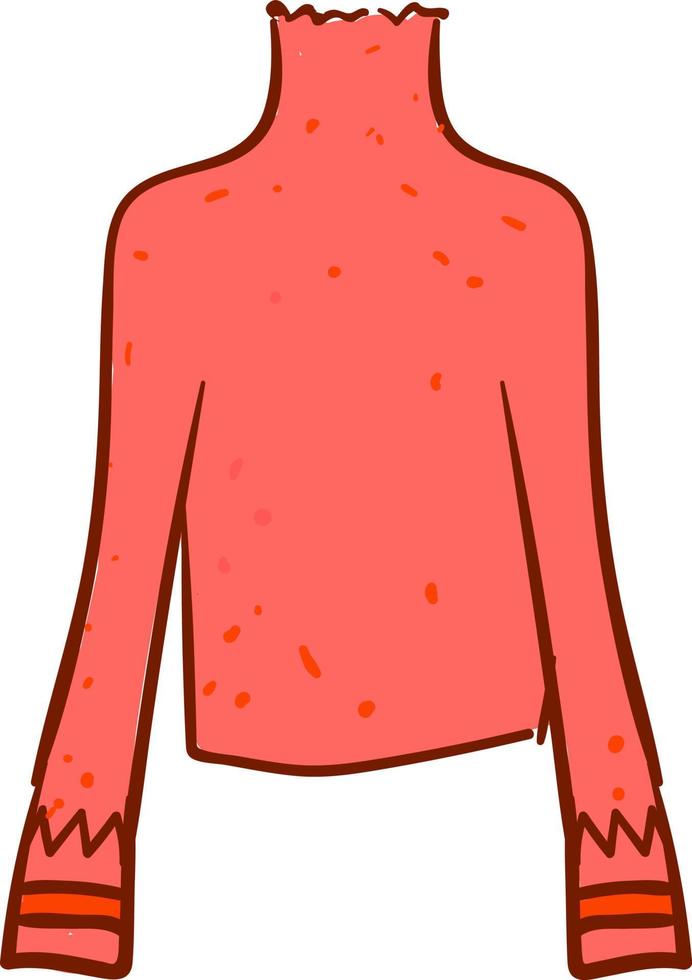 Pink jumper, illustration, vector on white background.