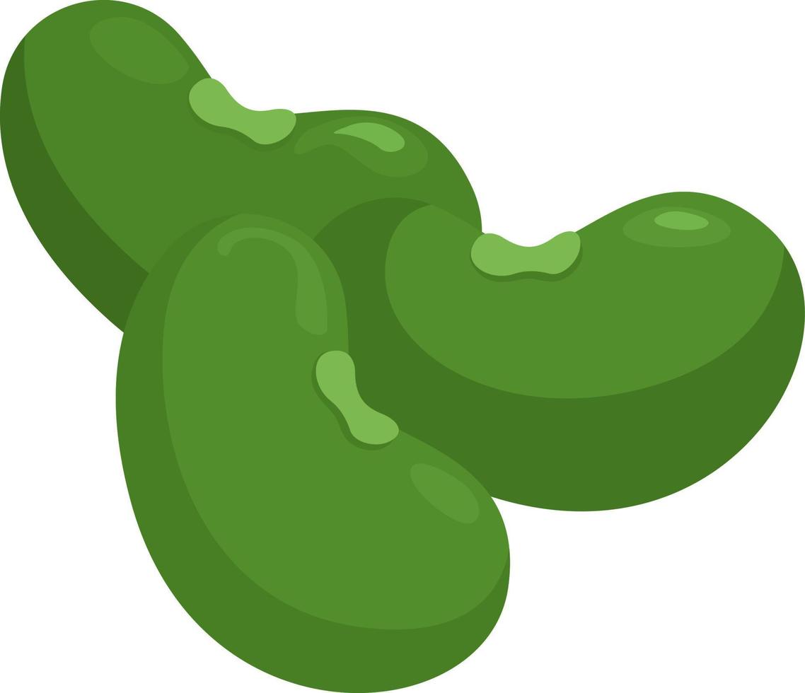 Magic green beans, illustration, vector on white background.