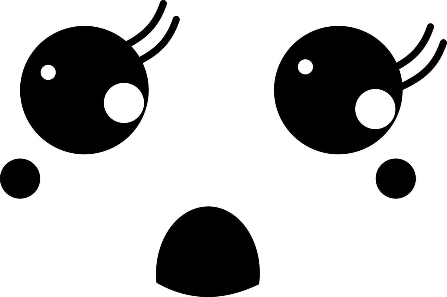Fright emoji, illustration, vector on a white background.