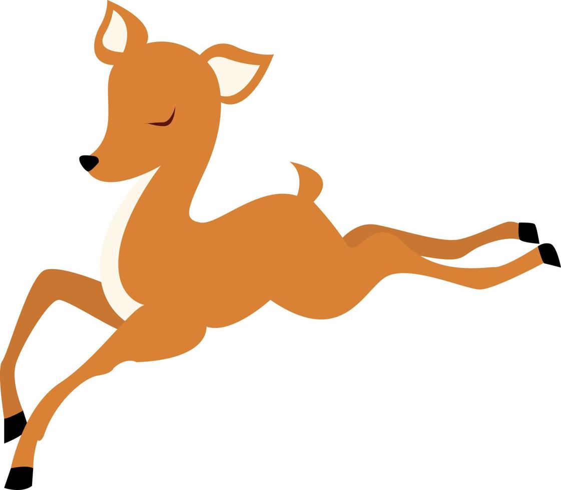 Baby deer, illustration, vector on white background.