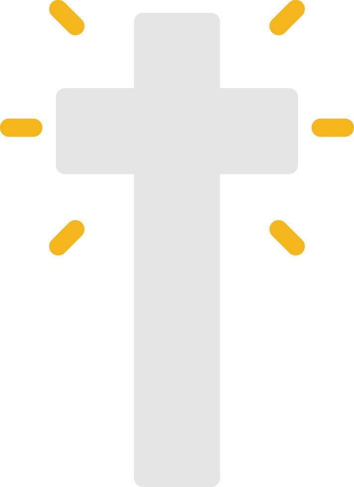 Big white cross, illustration, vector on a white background.