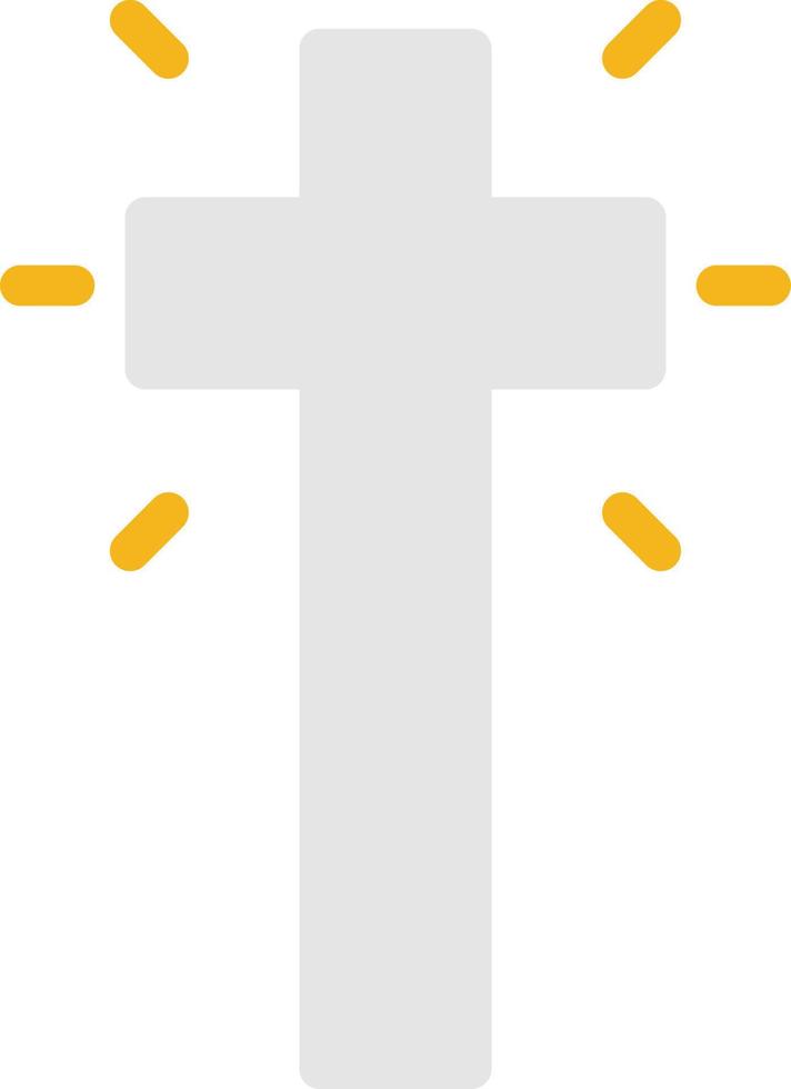 Big white cross, illustration, vector on a white background.