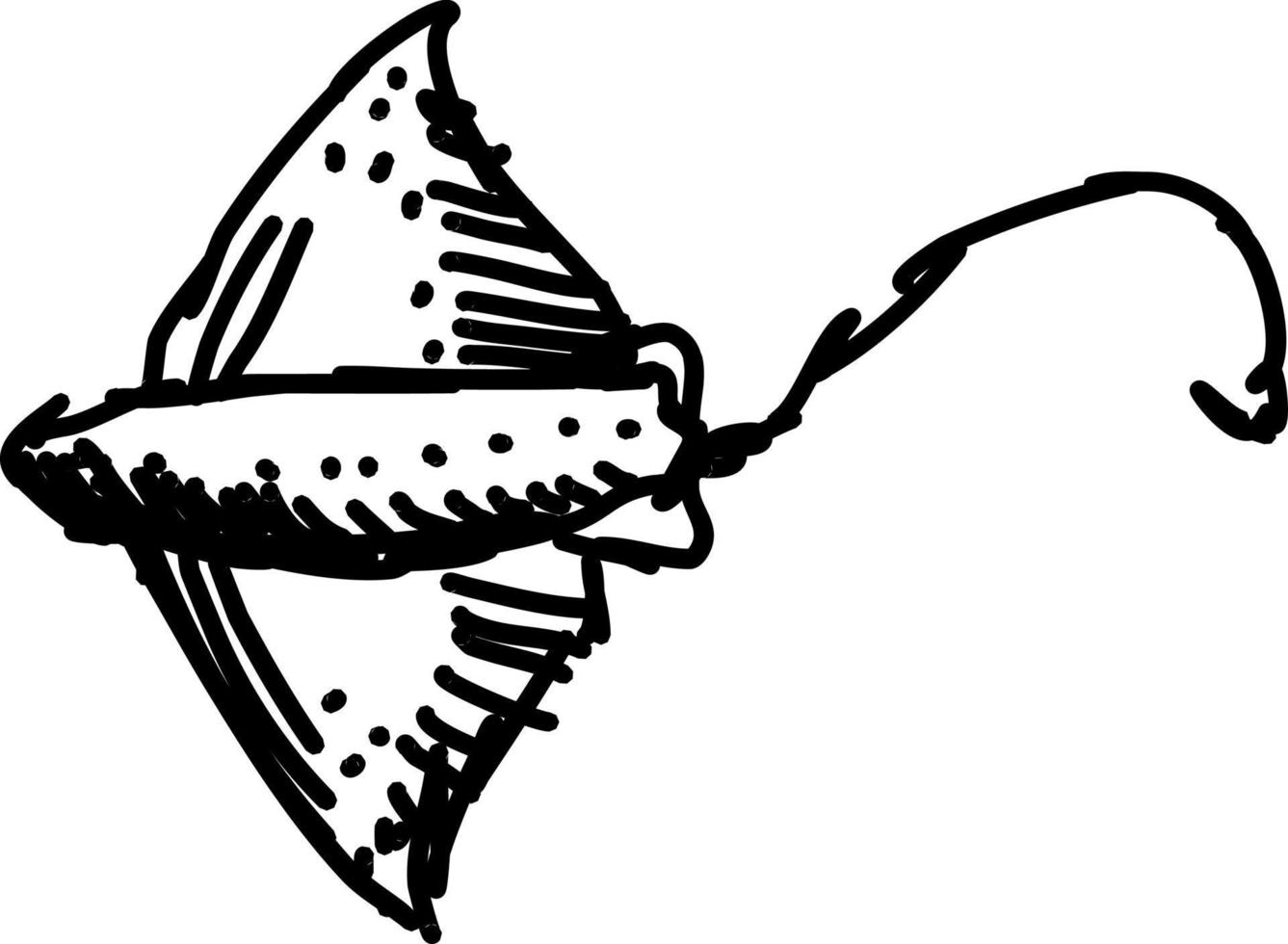 boceto de pescado, ilustración, vector sobre fondo blanco.