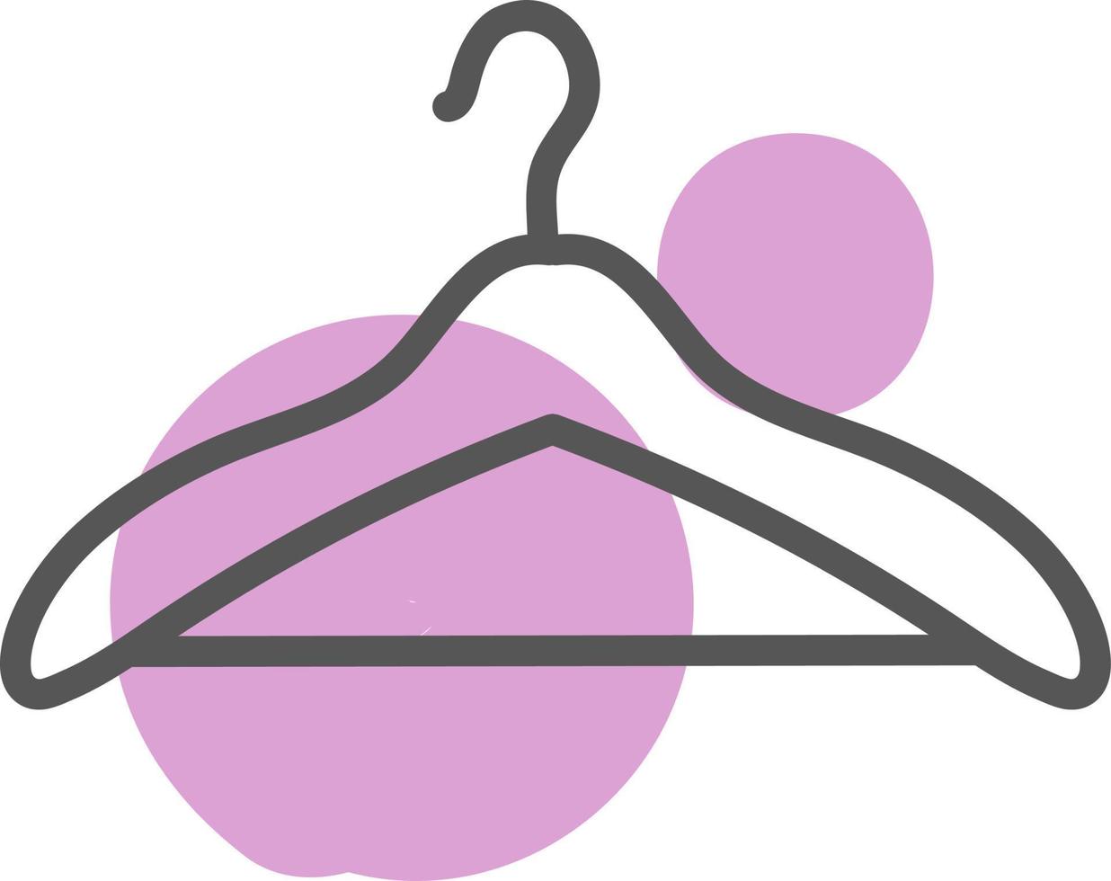 Clothing rack, illustration, vector on a white background.
