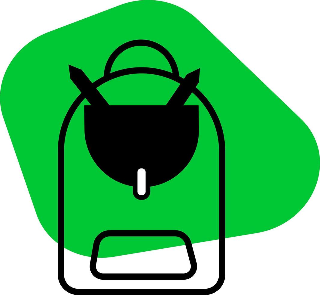 School bag, illustration, vector, on a white background. vector