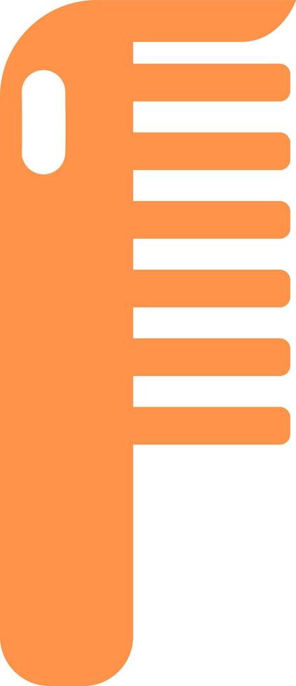 Orange hair comb, illustration, vector, on a white background. vector