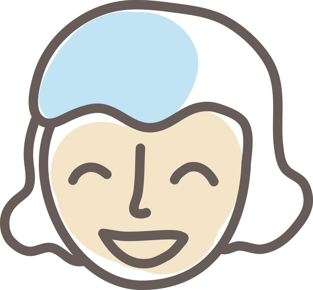 Happy grandma, illustration, vector on a white background.
