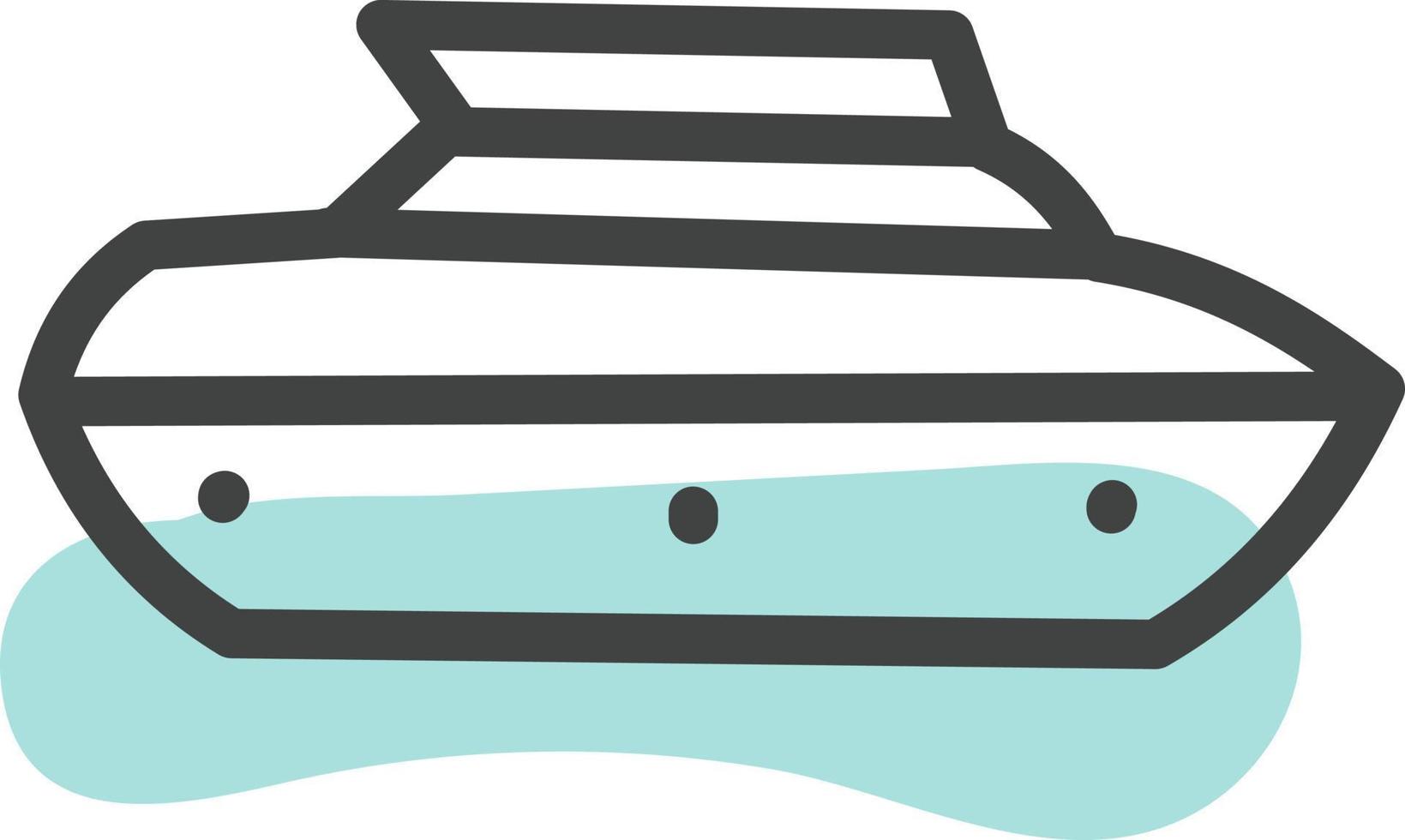 Ship journey, illustration, vector, on a white background. vector