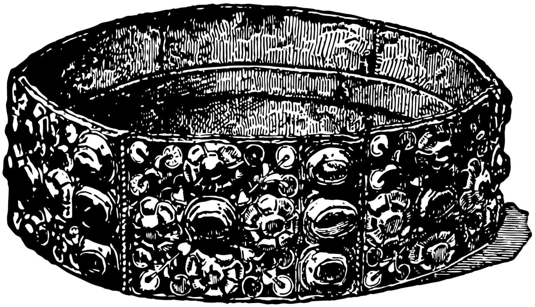 corona de lombardía, grabado antiguo. 13510877 Vector en Vecteezy