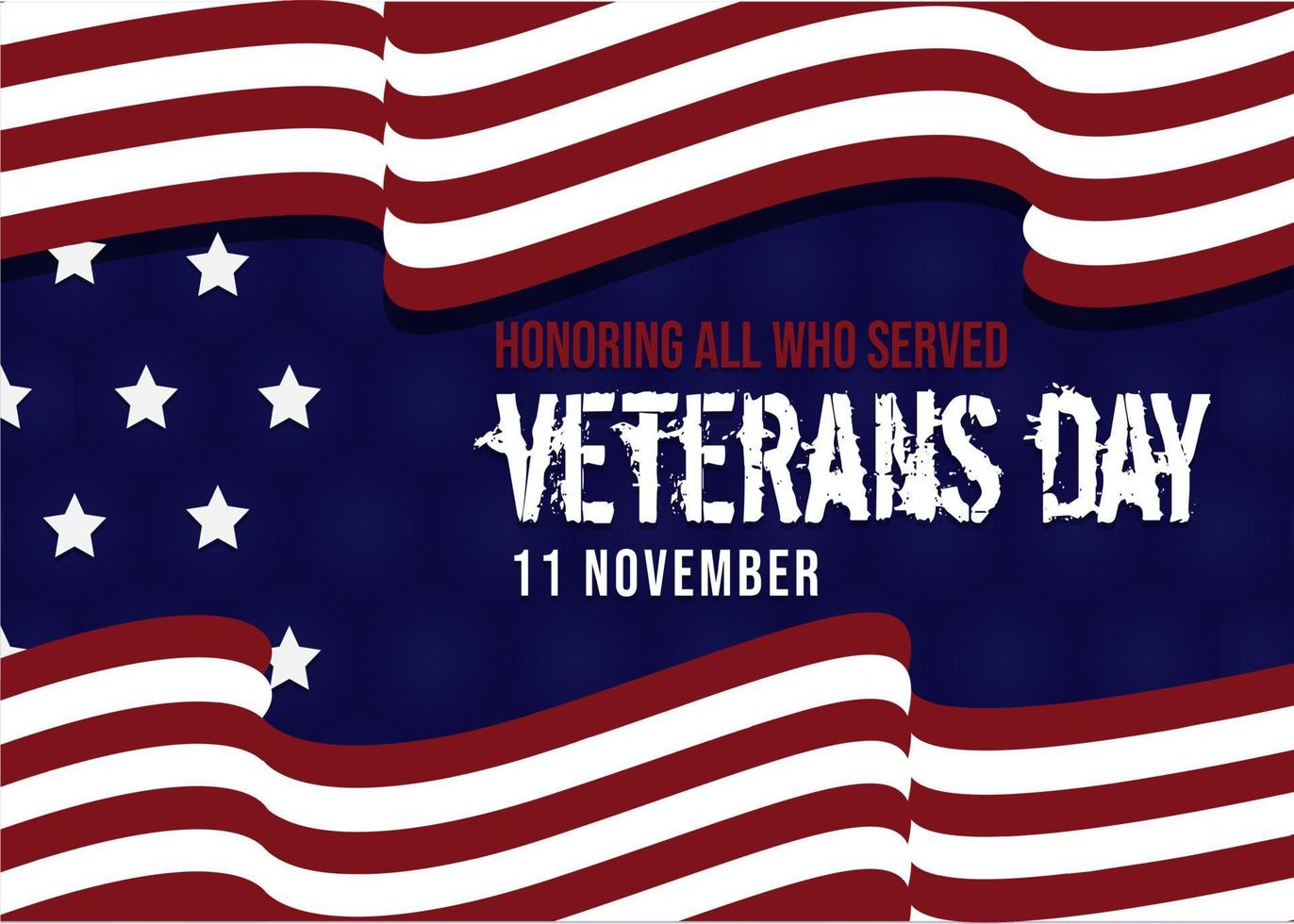Innovative abstract or poster for veterans day. Honoring all who served design vector. 11 November vector