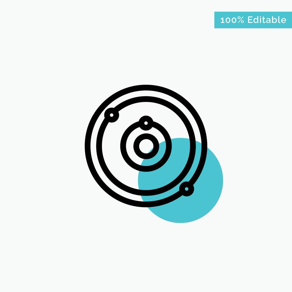 Astronomy Planet Education Learning turquoise highlight circle point Vector icon
