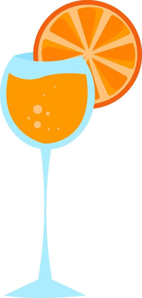 Orange juice, illustration, vector on white background.