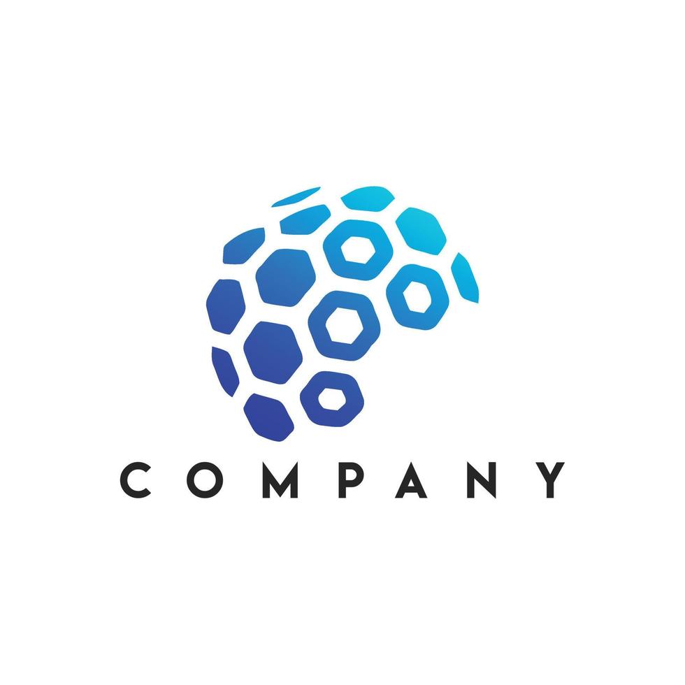 Abstract Media Globe Logo, lobe data tech solution vector