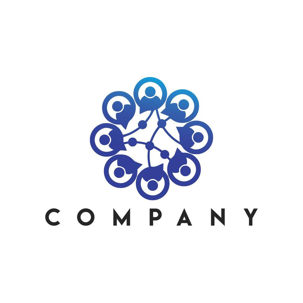 User Share Logo, Group People logo, people community logo vector