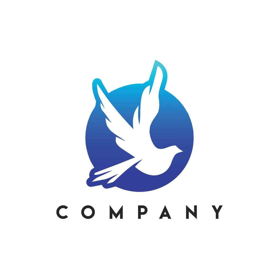 Dove Bird Logo, Flying peace dove with olive branch logo, Peace Love Freedom vector