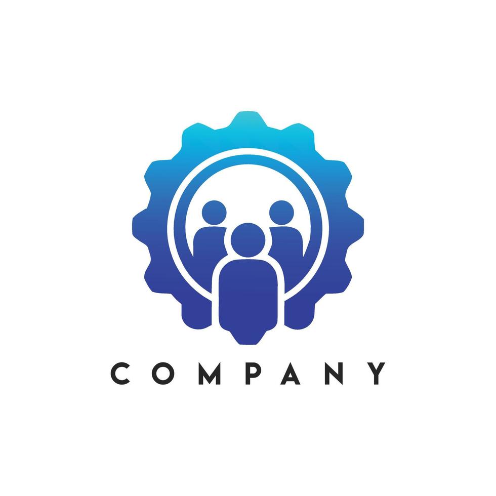 logotipo de trabajo en equipo, logotipo de la comunidad global vector