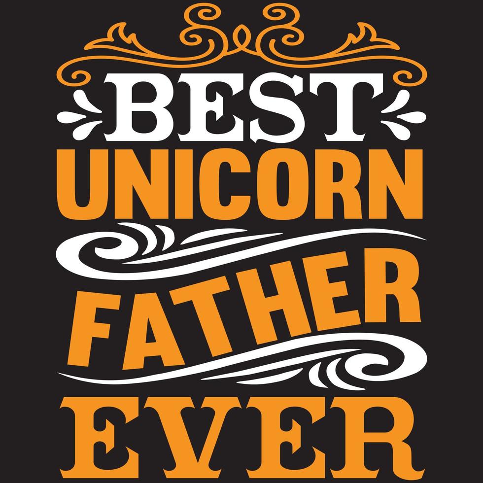 el mejor padre unicornio vector