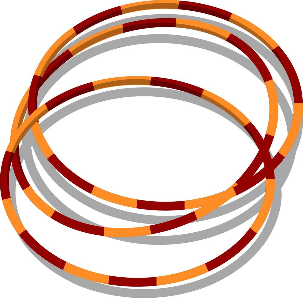 Hula hoops, illustration, vector on white background