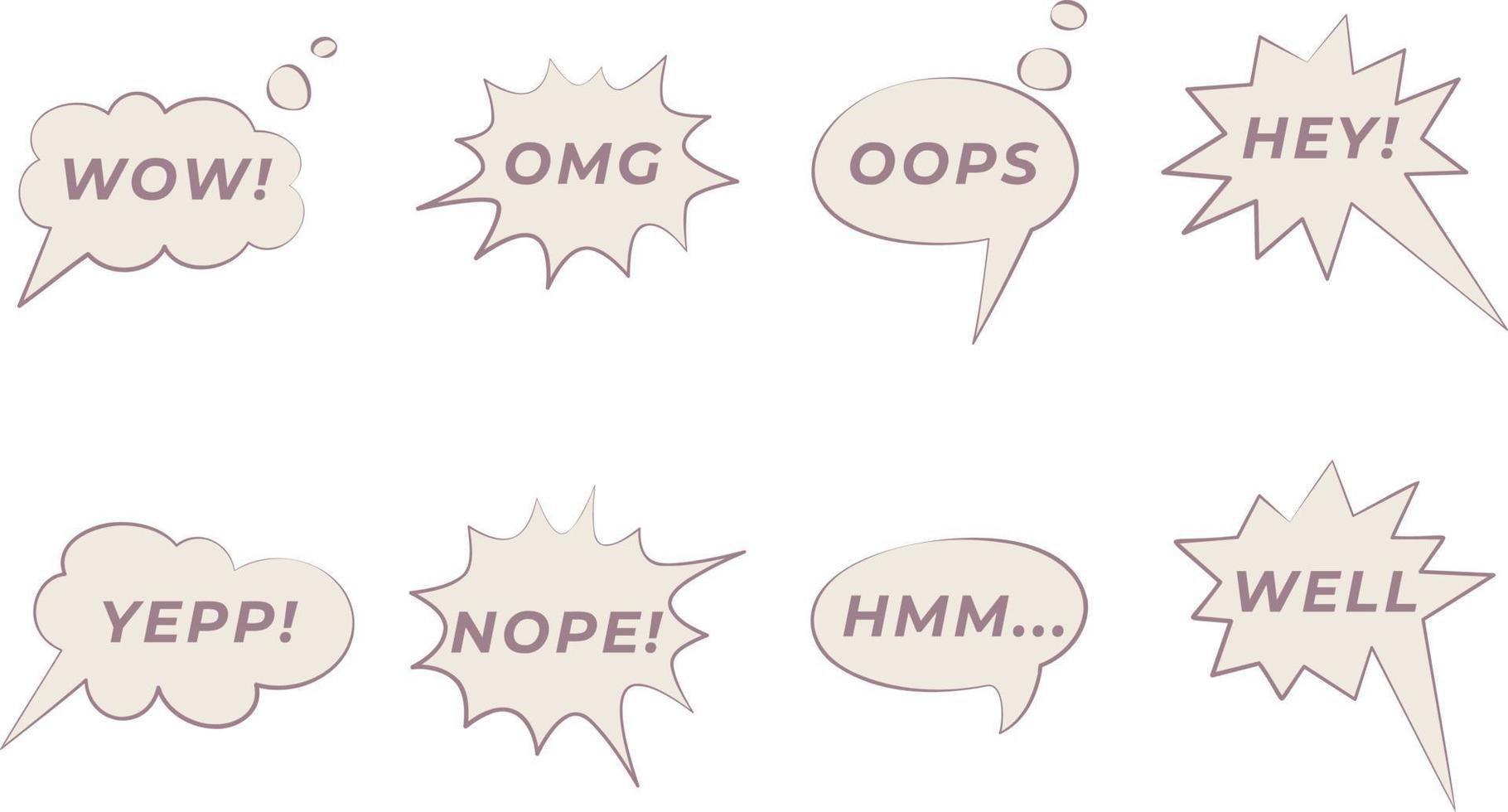 set of speech bubbles vector