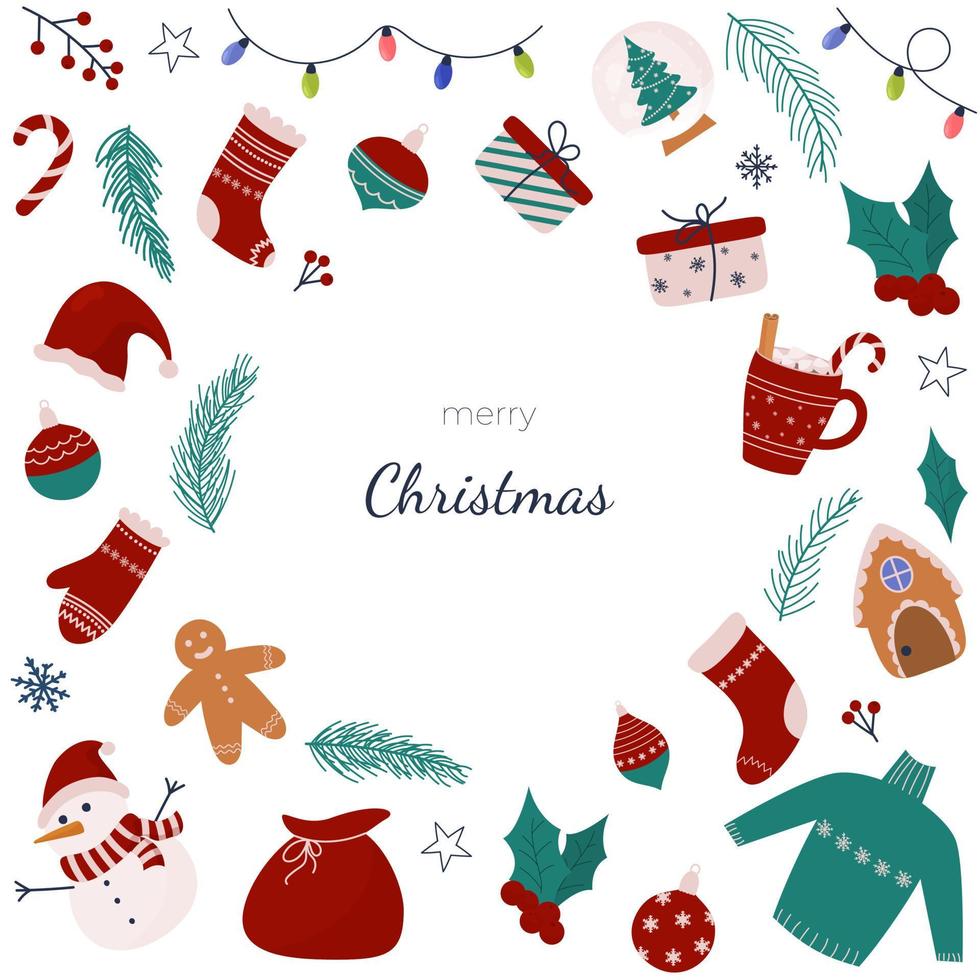 christmas clip art set vector