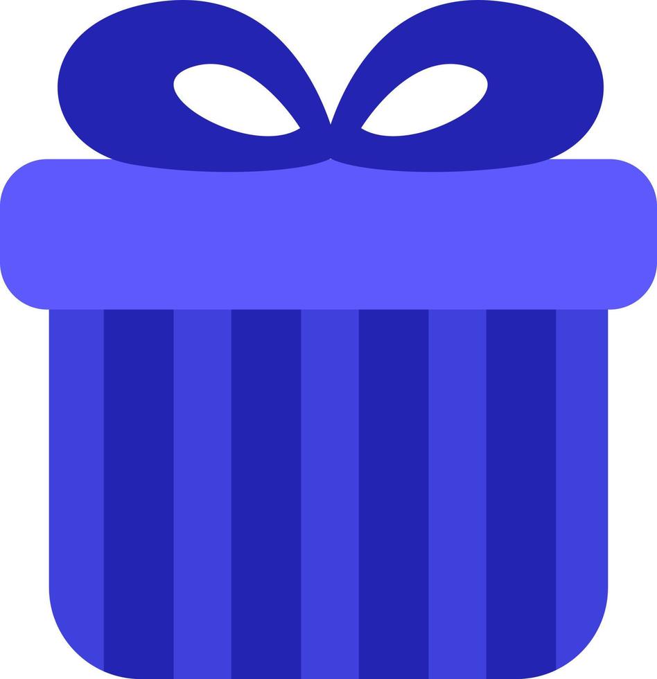 Dark purple present, illustration, vector on a white background.