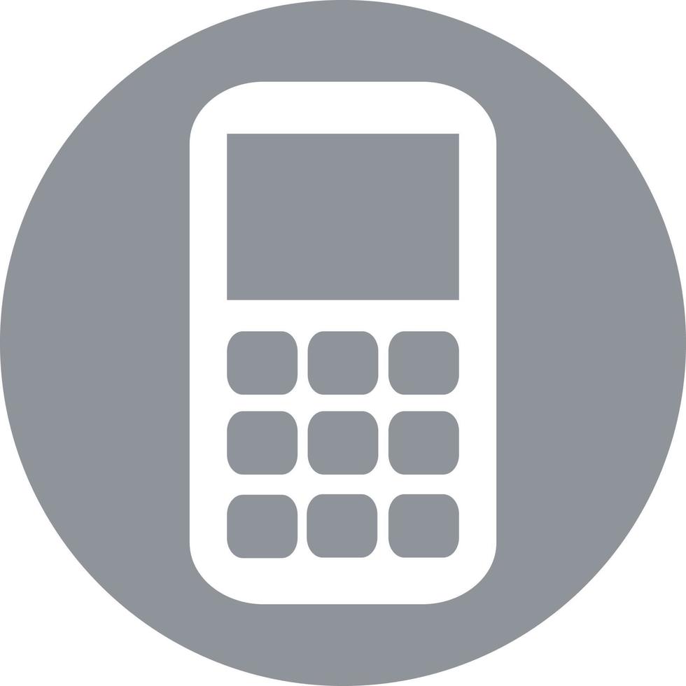 Old mobile phone, icon illustration, vector on white background