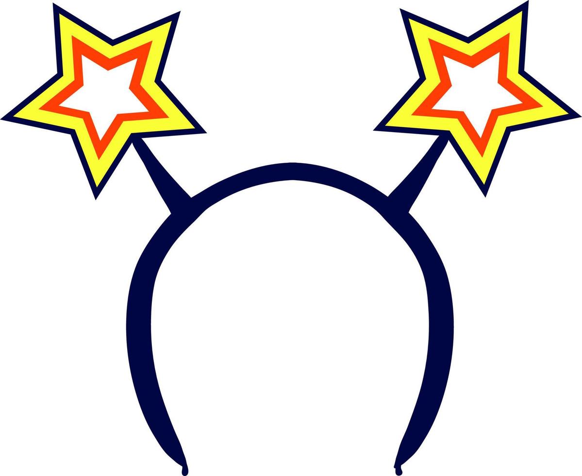 Star headband, illustration, vector on white background.