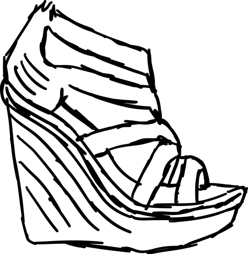 Ladies heels, illustration, vector on white background.