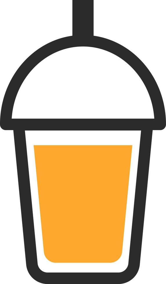 Yellow juice, icon illustration, vector on white background