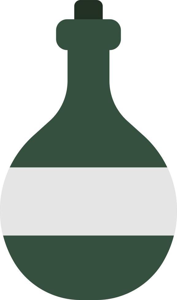 botella de whisky verde, ilustración, sobre un fondo blanco. vector