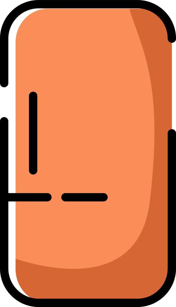 Household fridge, illustration, vector on a white background.