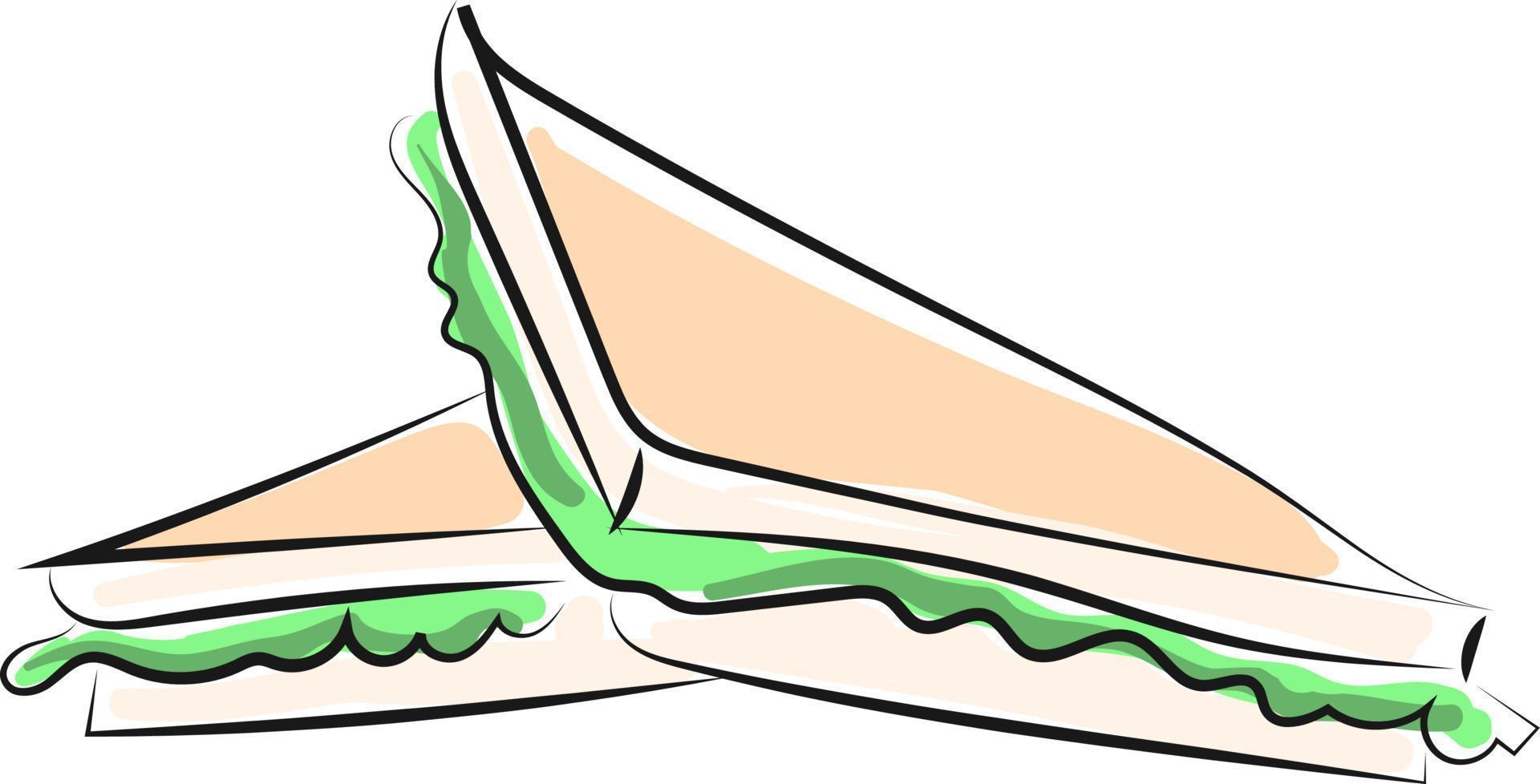 Sandwiches drawing, illustration, vector on white background. 13511514