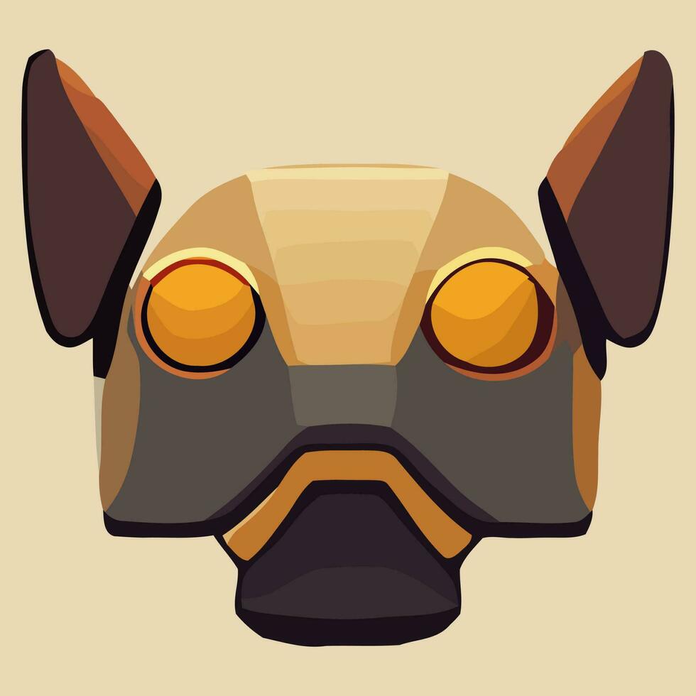 illustration Vector graphic of ultra modern robotic dog isolated