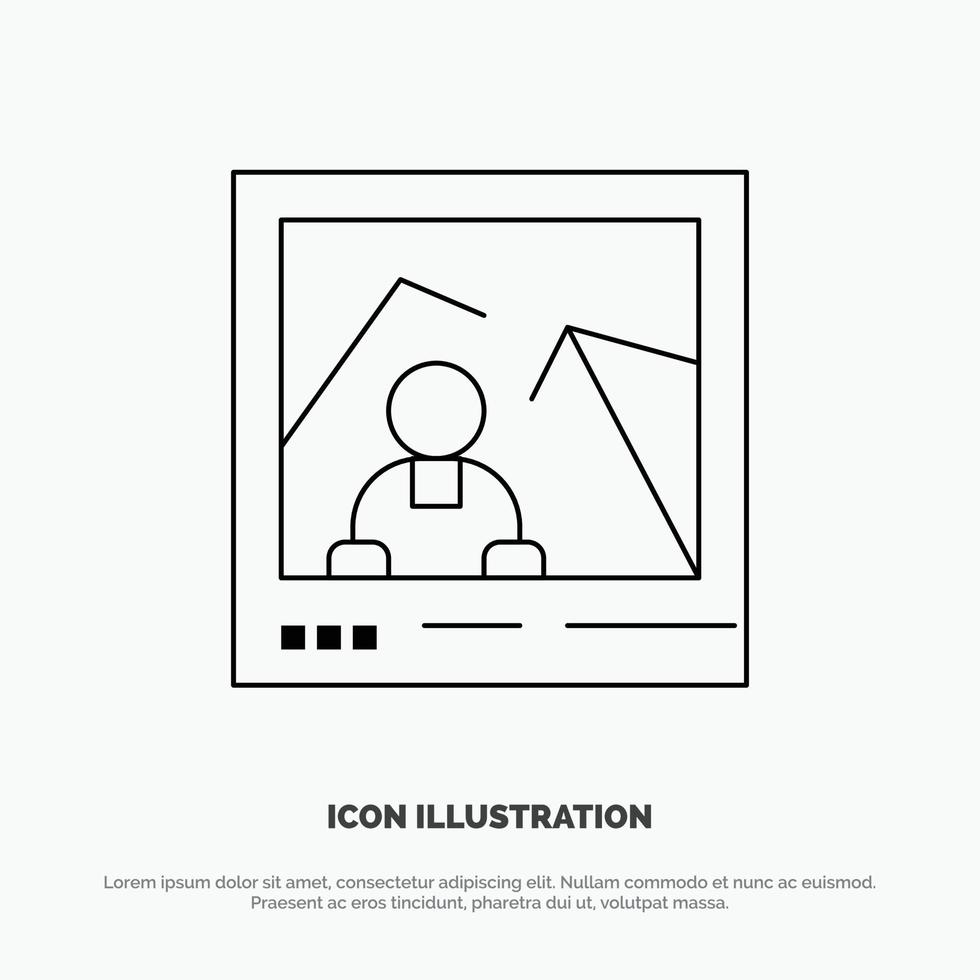 Picture Image Landmark Photo Vector Line Icon