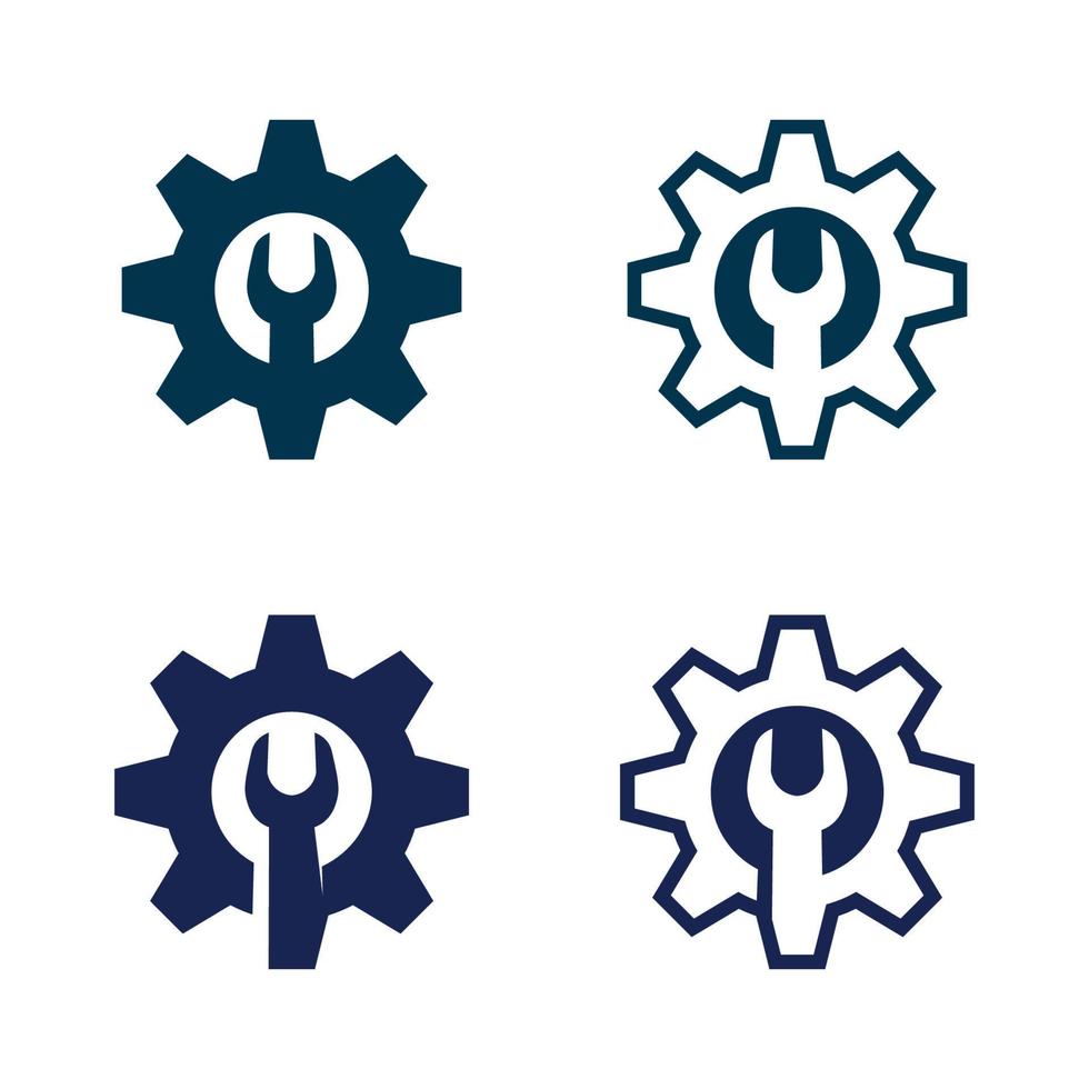 vector logo technology Digital tech vector business logo template concept illustration. Gear electronic factory sign. Cog wheel technology symbol SEO emblem Design element