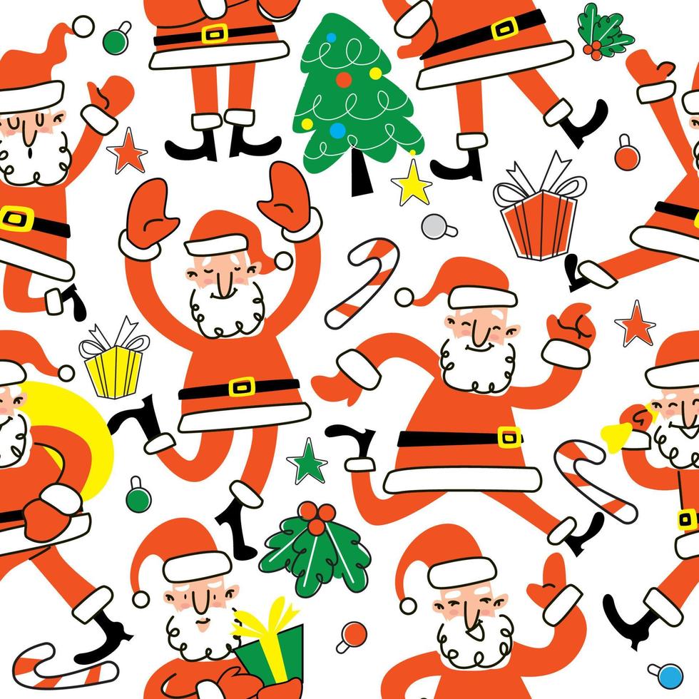 Christmas Santa Claus Seamless Pattern vector