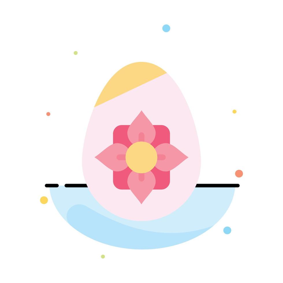 Decoration Easter Easter Egg Egg Abstract Flat Color Icon Template vector