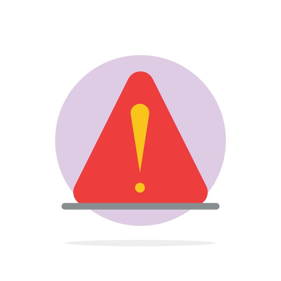 Alert Danger Warning Logistic Abstract Circle Background Flat color Icon vector