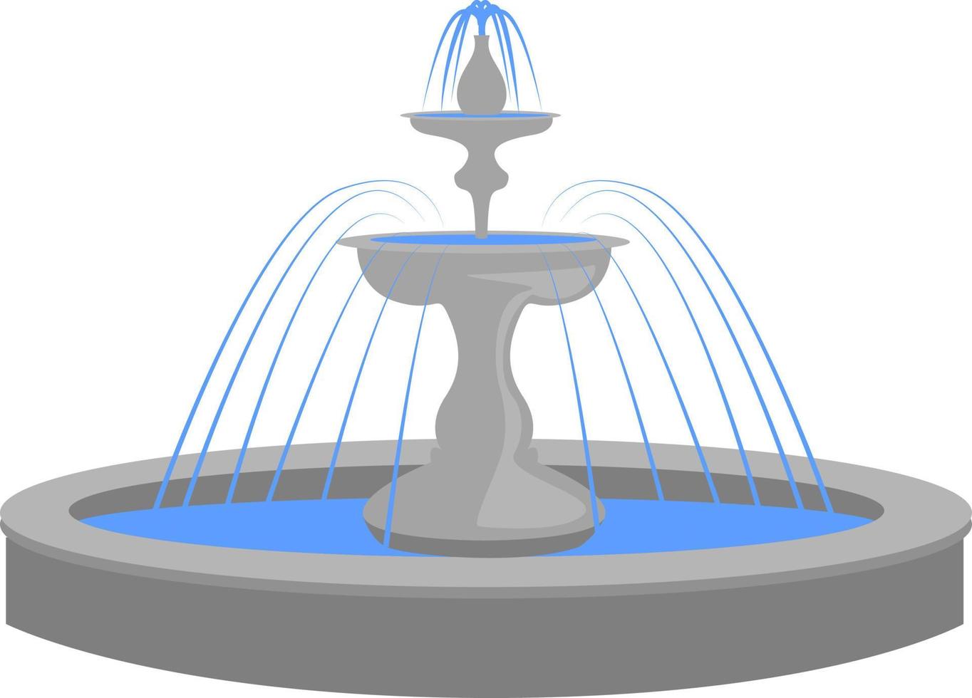 Fountain, illustration, vector on white background