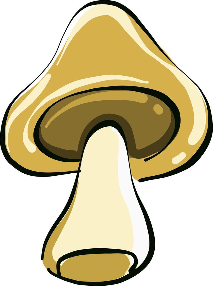 Yellow mushroom,illustration,vector on white background vector