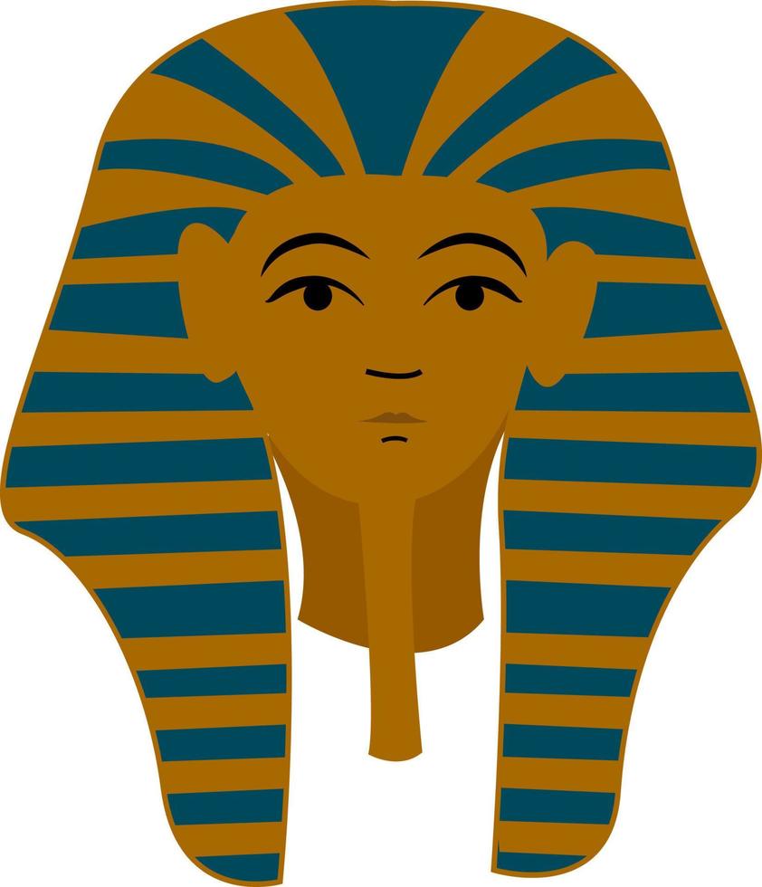 Egypt pharaoh, illustration, vector on white background.