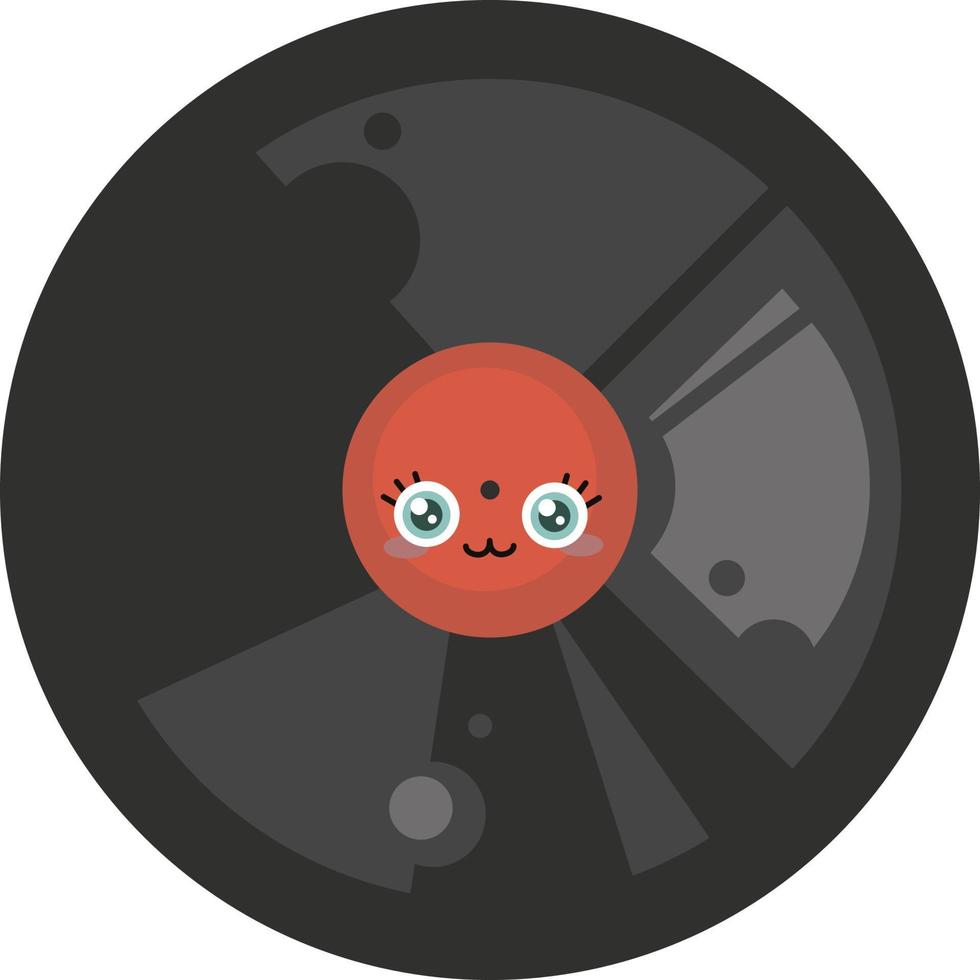Vinyl disk, illustration, vector on white background.