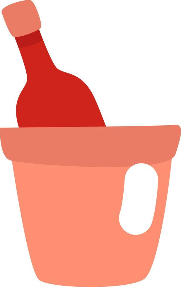Winery wine cooler, illustration, vector on a white background.
