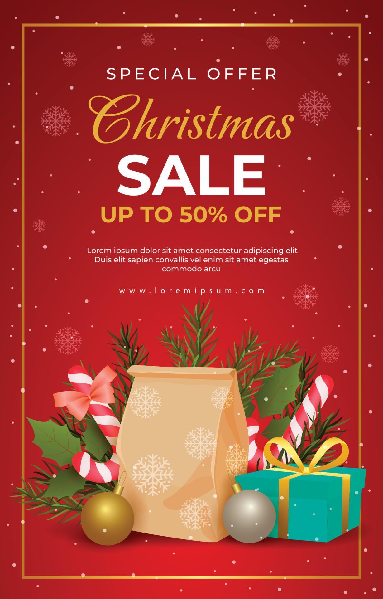 Christmas Sale Poster 13512795 Vector Art at Vecteezy